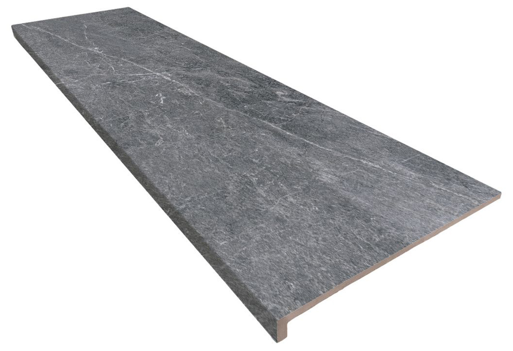 Ступень прямоугольная рядовая Exagres Imperial Ceniza Peldano recto 120, 1200x330 мм, C3/R12 Anti-slip