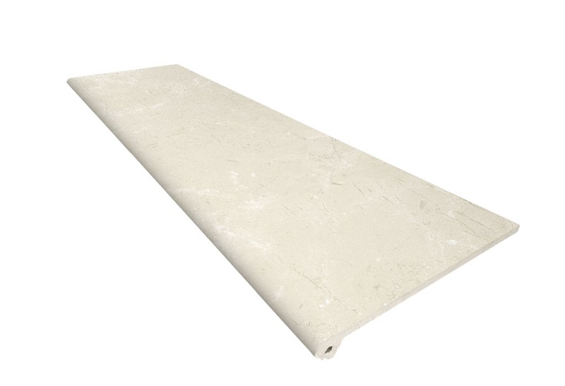 Ступень флорентинер рядовая Exagres Marbles Crema Marfil Peldano Flor 120, 330x1200x30 мм, C1/R9